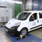 Electric Vehicle on a Chassis Dynamometer