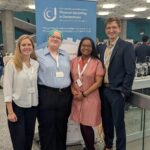Gruppenbild auf der ICPMG (2026) von links nach rechts: Lilli Feske (University of Western Australia), Natascha Heim, Maliha Tasmin Tilat und Philipp Wiesenthal