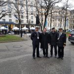 Das GIDS vor der MSC 2020: Leutnant z.S. Felix Knoch, Professor Dr. Stefan Bayer, Oberst i.G. Professor Dr. Matthias Rogg, Flottillenarzt Dr. Christian Haggenmiller (v.l.n.r.)