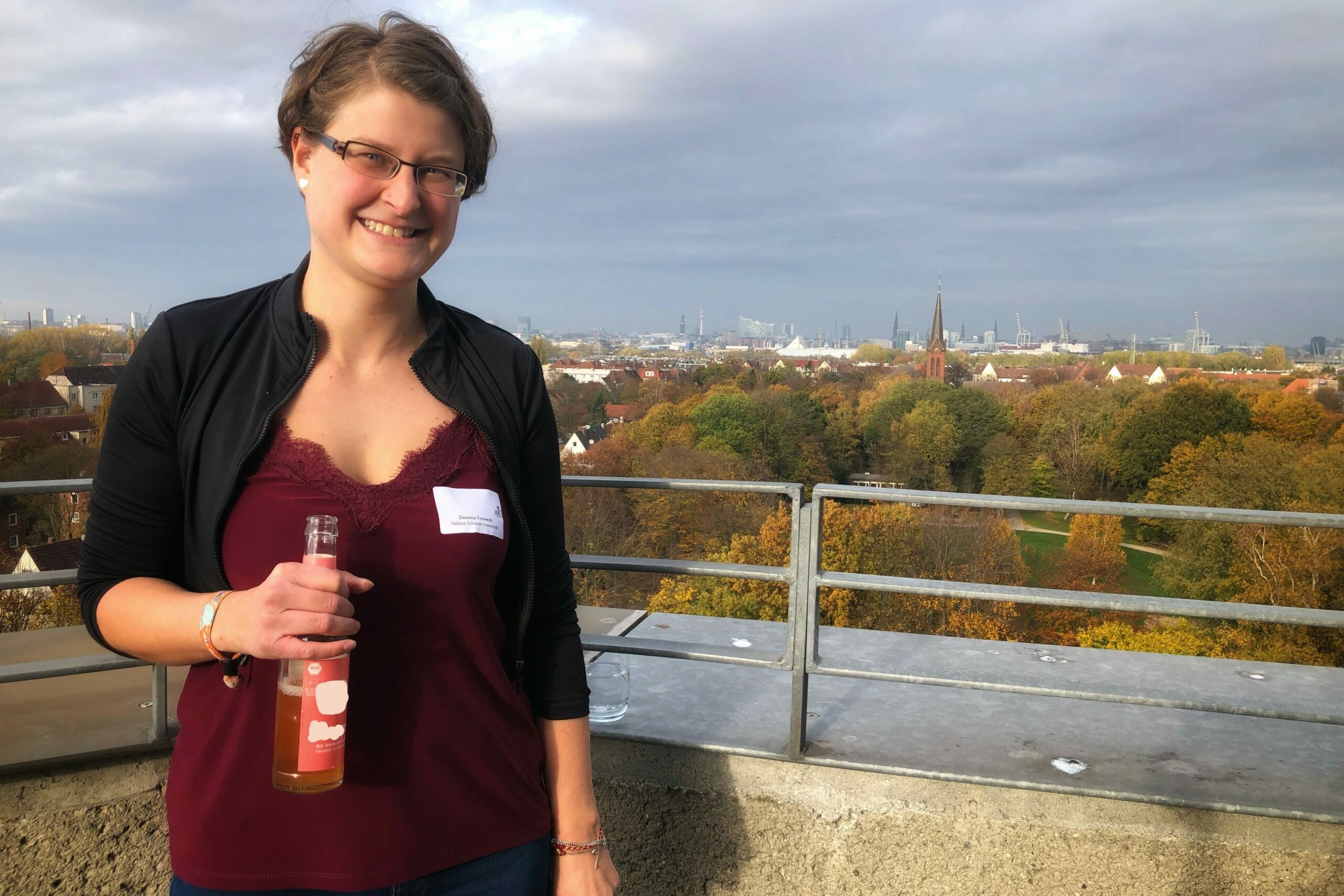 Daniela Vorwerk auf dem Energiebunker Wilhelmsburg