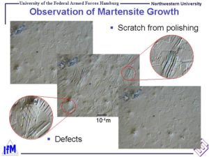 Observation of Martensite Growth