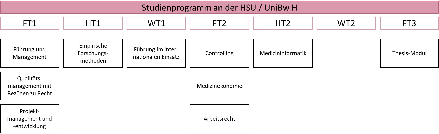 Zentrum für wissenschaftliche Weiterbildung (ZWW) der Helmut-Schmidt Universität / Universität der Bundeswehr Hamburg (HSU / UniBw H), Weiterbildung Master-Studiengang Führung in der Medizin (MFIM)