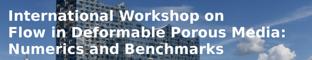 Banner: International Workshop on Flow in Deformable Porous Media: Numerics and Benchmarks