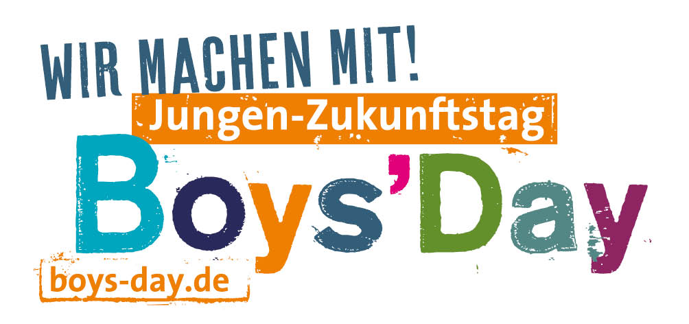 Logo Boys' Day - Jungen-Zukunftstag - Wir machen mit!