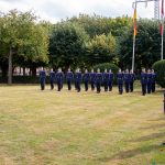 Luftwaffensoldaten stehen in Formation