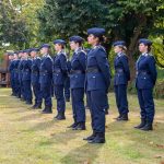 Luftwaffensoldaten stehen in Formation